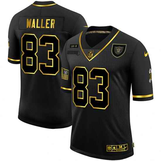 Nike Las Vegas Raiders 83 Darren Waller Black Gold 2020 Salute To Service Limited Jersey